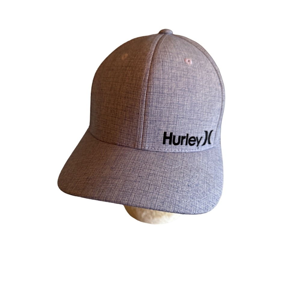 Hurley Flexfit Hat Gray Heathered 70% Polyester 28% Rayon 2% Spandex Adjustable